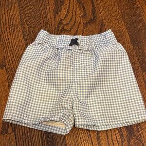 Blue Checkered Kids Shorts